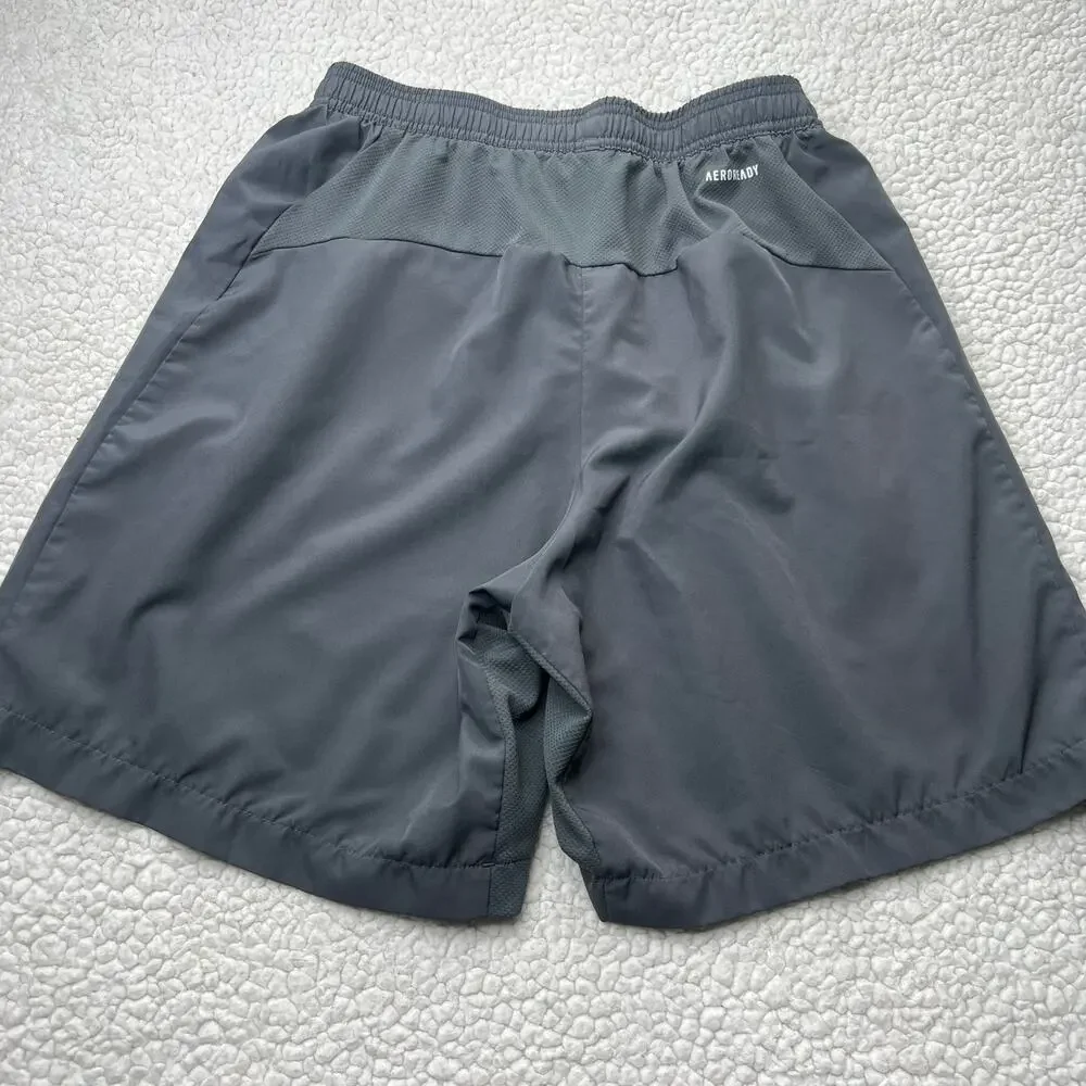 Adidas Black Elastic Waist Drawstring Black Shorts Small